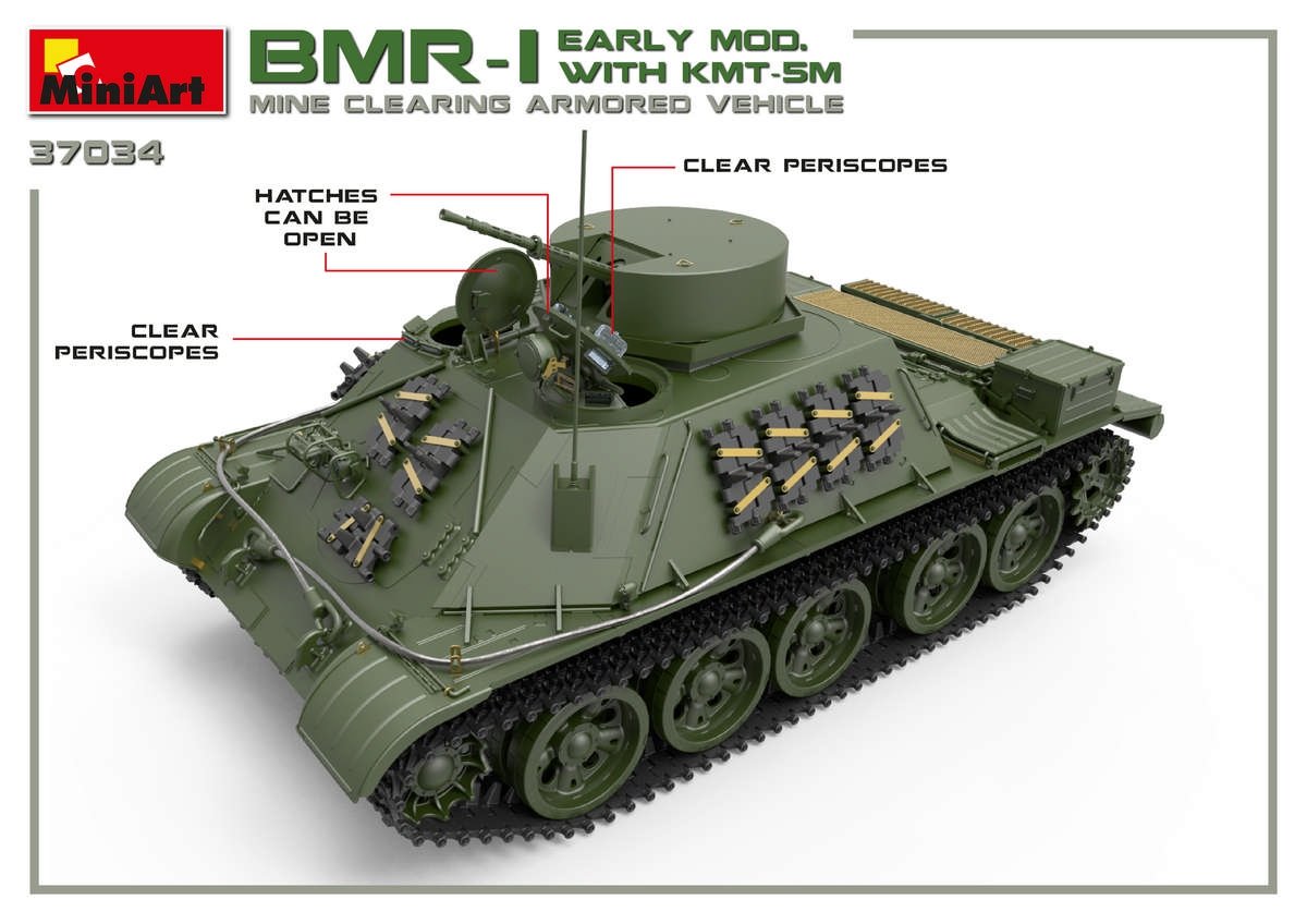 MiniArt 37034 BMR-1 EARLY MOD. WITH KMT-5M 1/35 – zdjęcie 2