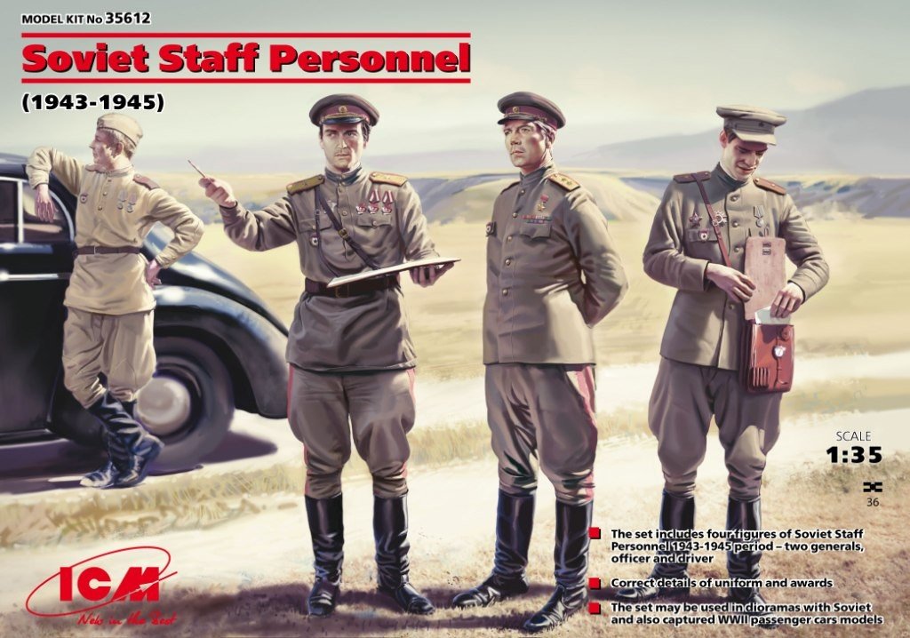 ICM 35612 Soviet Staff Personnel (1943-45) 1/35