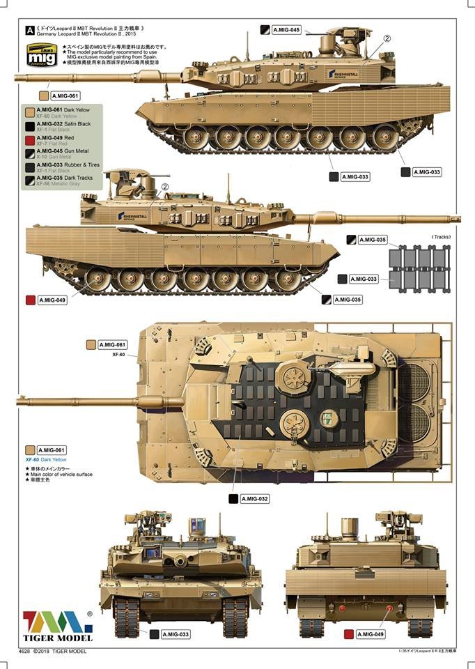 Tiger Model 4628 LEOPARD II REVOLUTION II MBT 1/35 – zdjęcie 3