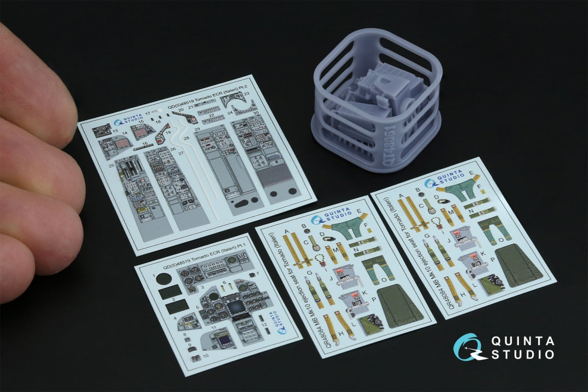 Quinta Studio QD+48519 Tornado ECR 3D-Printed colored Interior on decal paper (Italeri) (with 3D-printed resin parts) 1/48 – image 2