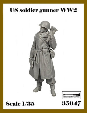 Ardennes Miniature 35047 US SOLDIER GUNNER WW2 1/35