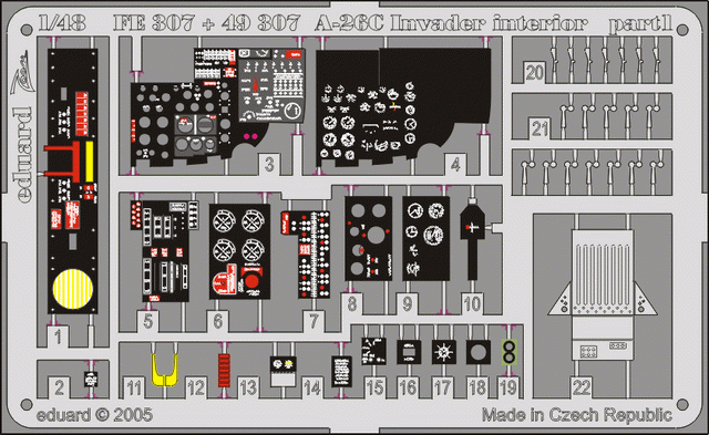 Eduard FE307 A-26C interior MONOGRAM, REVELL 1/48 – zdjęcie 2