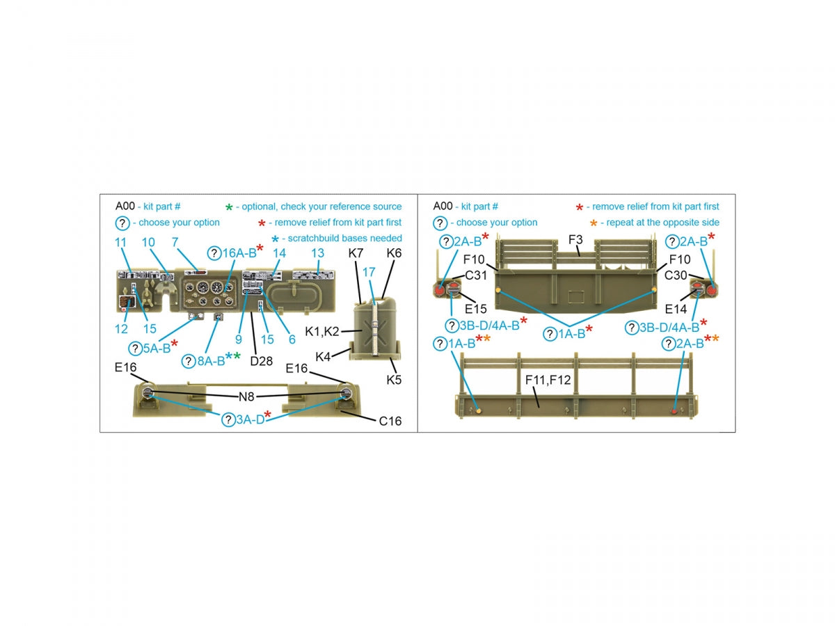 Quinta Studio QD35122 M54 Family 3D-Printed coloured Interior on decal paper (AFV club) 1/35 – immagine 2