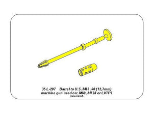 Aber 35L-297 Barrel for the American M85 heavy machine gun used in the M60 1/35 – image 4