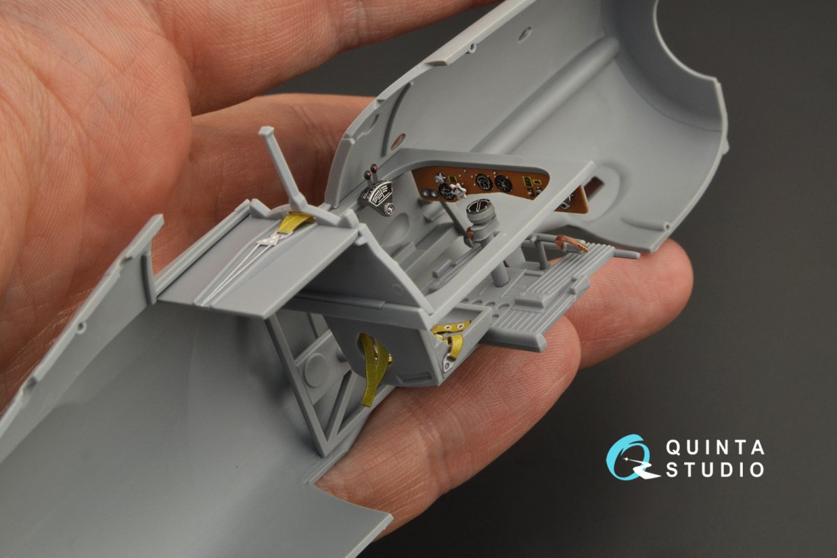 Quinta Studio QD32134 Gloster Gladiator Mk I 3D-Printed &amp;amp; colored Interior on decal paper (ICM) 1/32 – image 9