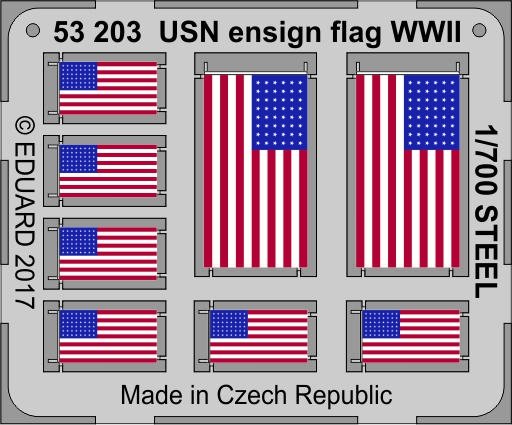 Eduard 53203 USN ensign flag WW2 STEEL 1/700