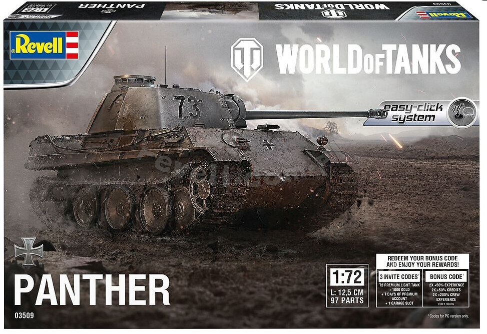 Revell 03509 Panther D "Easy Click" World of Tanks 1/72