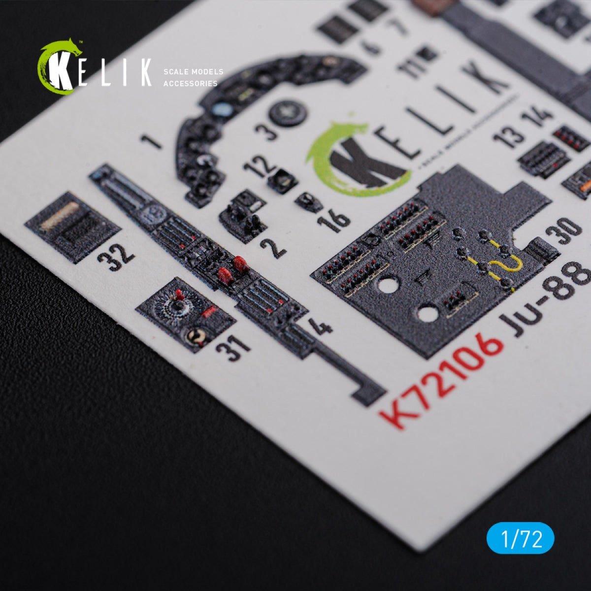 KELIK K72106 Ju-88 A-1 interior 3D decals for Revell kit 1/72 – Bild 8