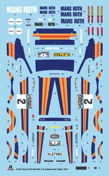 Italeri 3650 Ford Escort RS 1800 Mk.II Lombard RAC Rally 1/24 – image 3