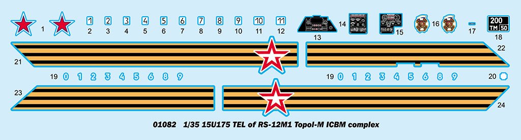 Trumpeter 01082 15U175 TEL of RS-12M1 Topol-M ICBM complex 1/35 – zdjęcie 25