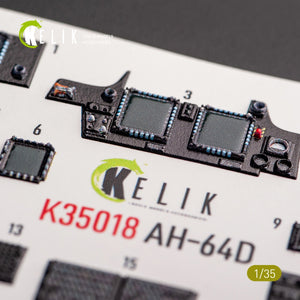 KELIK K35018 AH-64D APACHE INTERIOR 3D DECALS FOR TAKOM KIT 1/35 – image 7