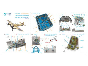 Quinta Studio QD+48554 Bristol Beaufighter Mk.VI 3D-Printed &amp;amp; coloured Interior on decal paper (Tamiya) (with 3D-printed resin parts) 1/48 – zdjęcie 2