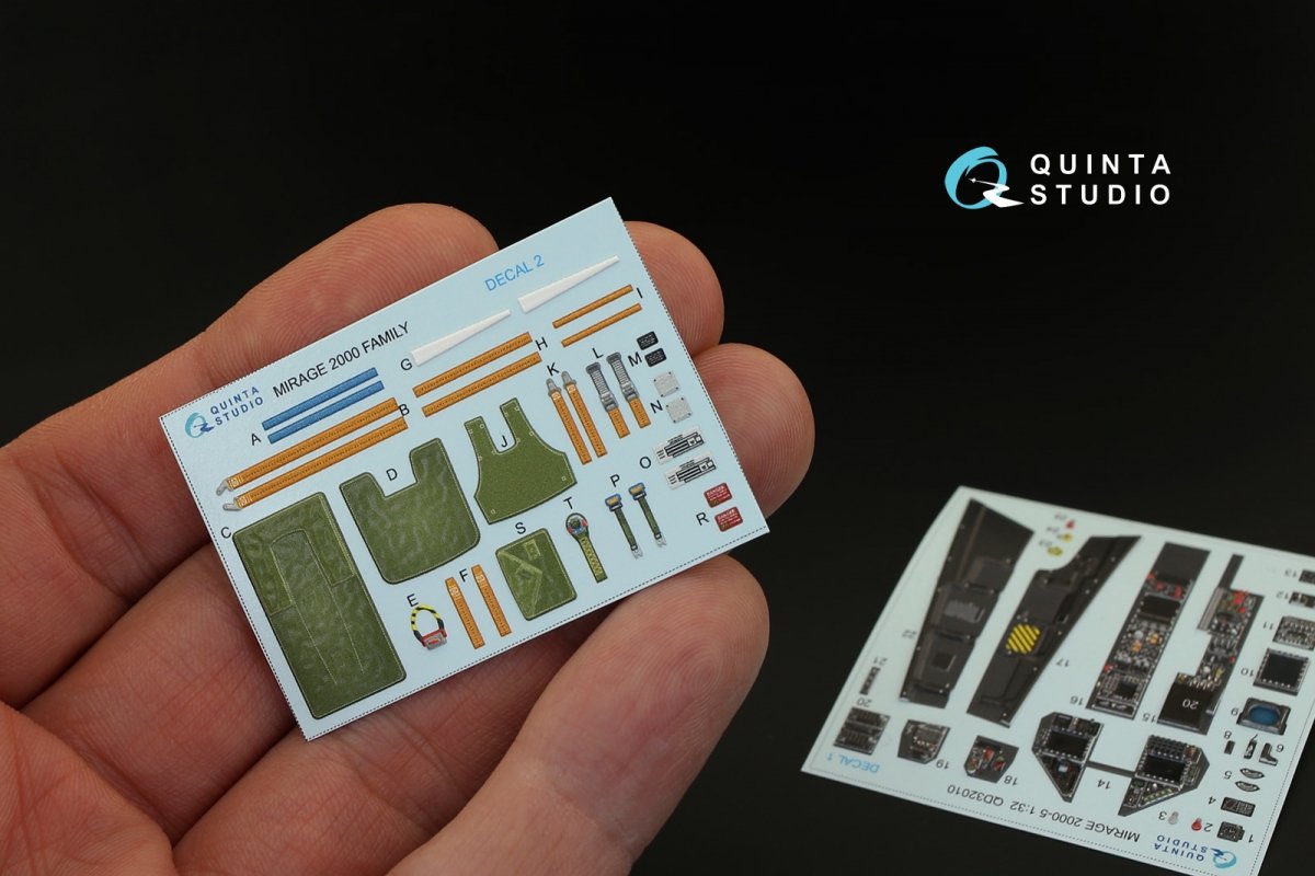 Quinta Studio QD32010 Mirage 2000-5 3D-Printed &amp;amp; coloured Interior on decal paper (for Kitty Hawk kit) 1/32 – zdjęcie 3