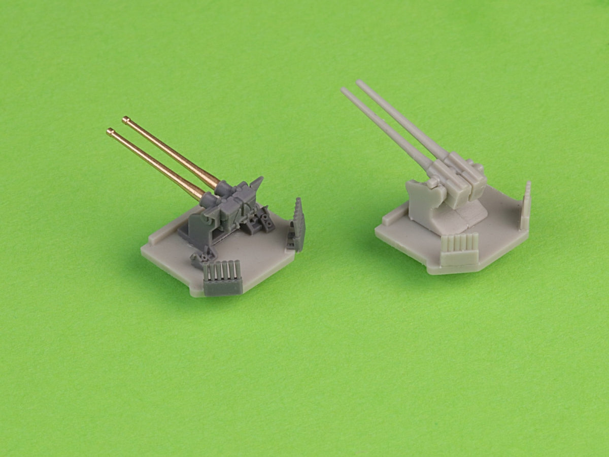 Master SM-350-118 Uzbrojenie francuskiego lekkiego krążownika Marseillaise - 152mm (9 szt.), 90mm (8 szt.), 13,2mm (8 szt.) lufy z żywicznymi mocowaniami (do modelu Trumpetera) 1/350 – zdjęcie 2