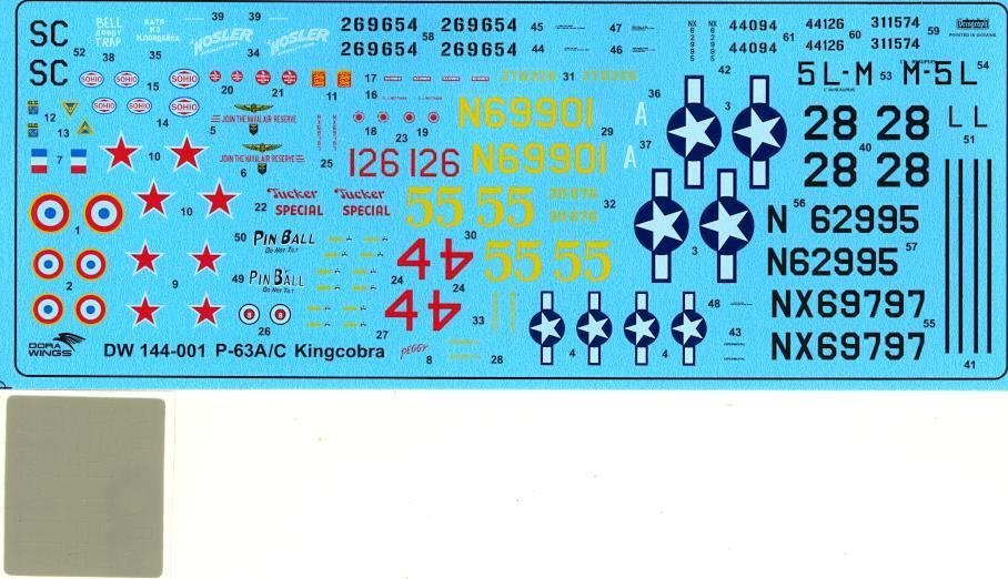 Dora Wings 14401 BELL P-63A P-63C KINGCOBRA Fighter DOUBLE KIT 1/144 – zdjęcie 6