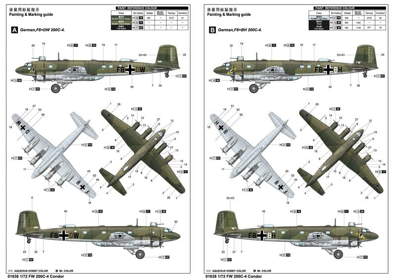 Trumpeter 01638 Focke-Wulf Fw 200C-4 Condor 1/72 – zdjęcie 2