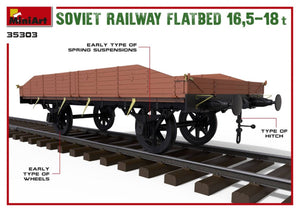 MiniArt 35303 Soviet Railway Flatbed 16,5-18t 1/35 – zdjęcie 4
