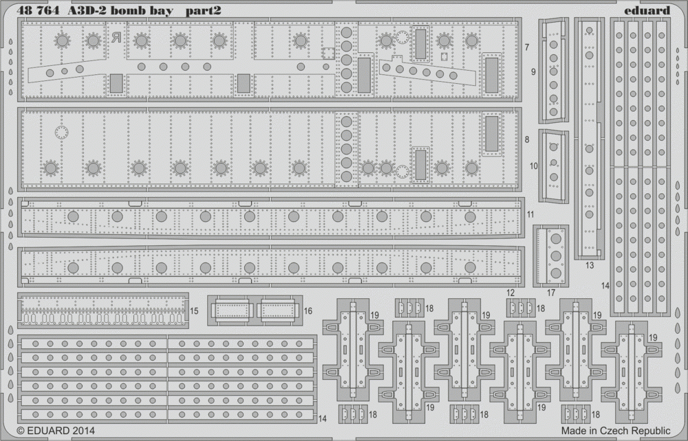 Eduard 48764 A3D-2 bomb bay 1/48 TRUMPETER – zdjęcie 3
