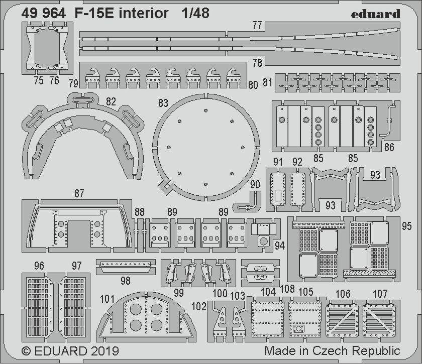 Eduard 49964 F-15E interior 1/48 GREAT WALL HOBBY – zdjęcie 2