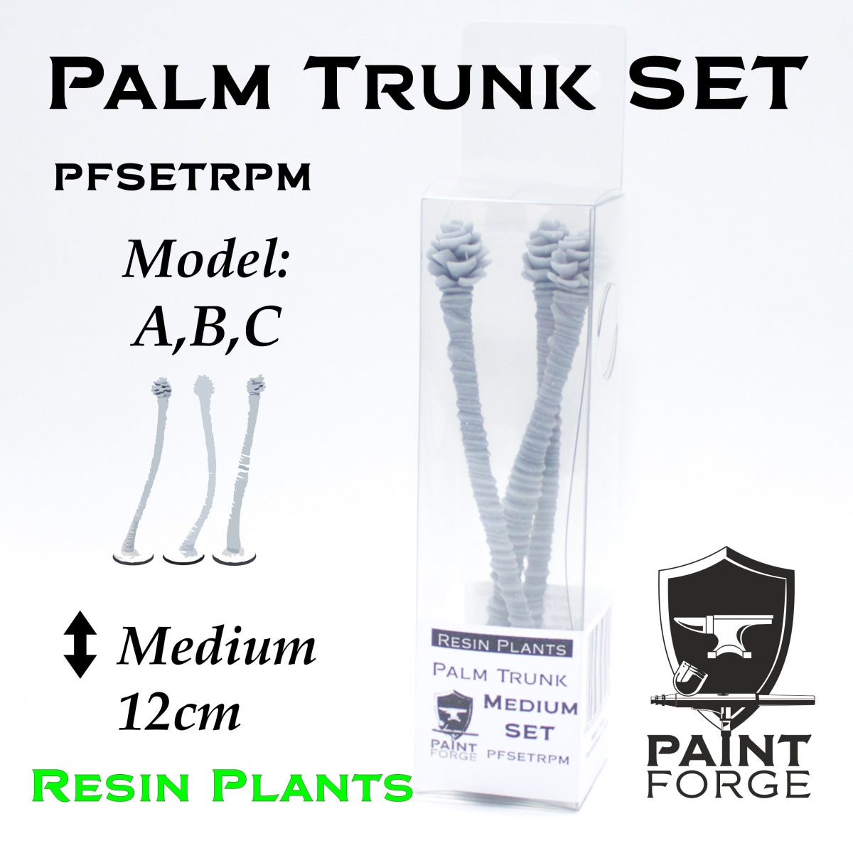 Paint Forge PFSETRPM Resin Plants PALM TRUNK SET M