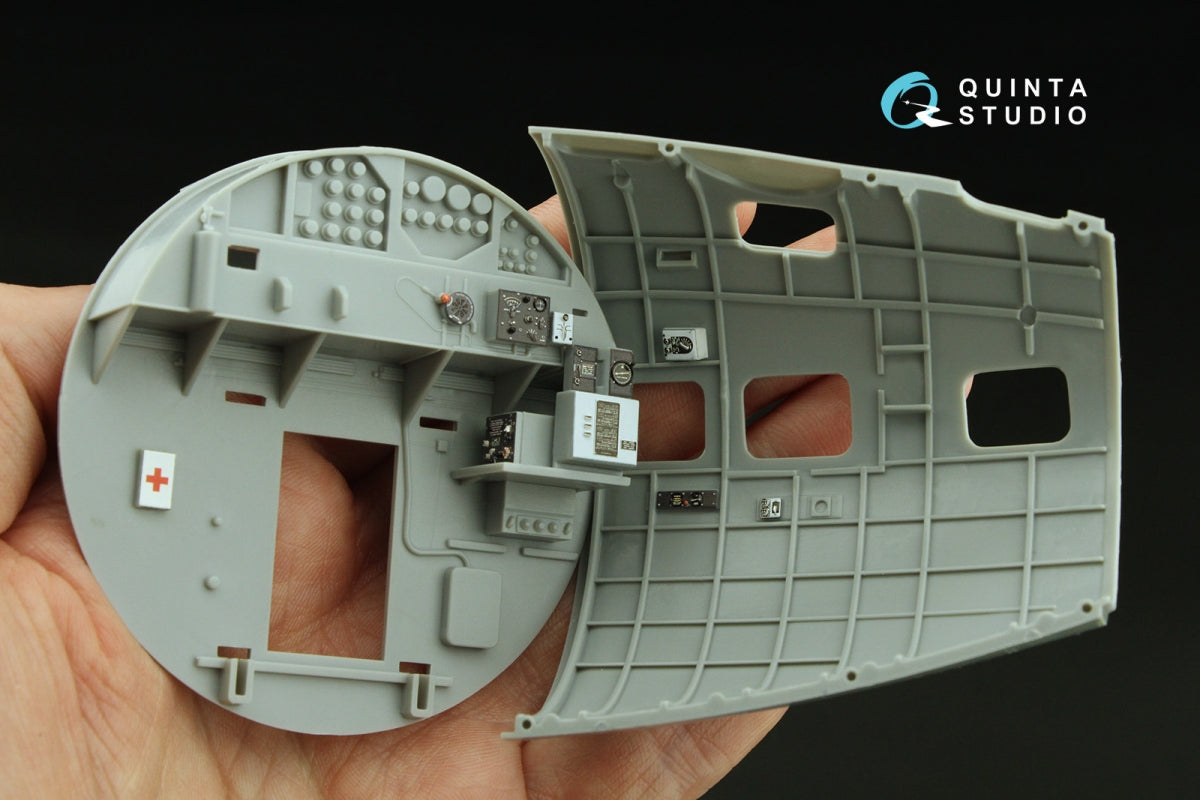 Quinta Studio QD32236 Boeing B-17E/F Navigator, bombardier, waist and tail gunners compartments. 3D-Printed coloured Interior (HK models) 1/32 – zdjęcie 7