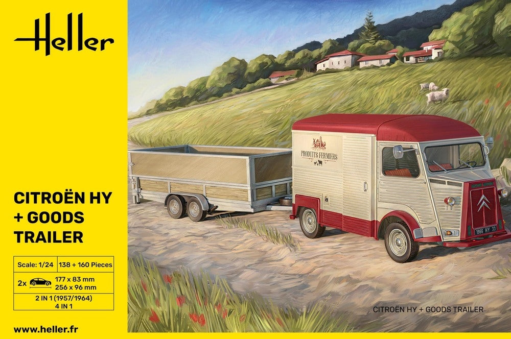 Heller 50331 Citroen HY + Goods Trailer 1/24 – zdjęcie 2