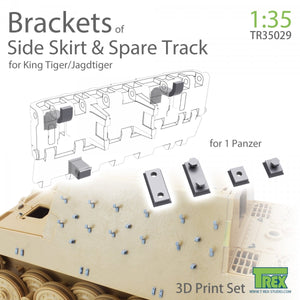 T-Rex Studio TR35029 Brackets of Side Skirt &amp;amp; Spare Track for King Tiger/Jagdtiger 1/35