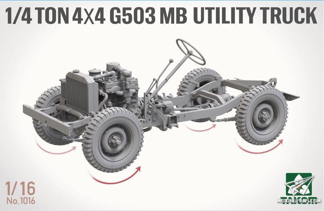 Takom 1016 1/4 ton 4×4 G503 MB Utility Truck ( Jeep Willys ) 1/16 – Bild 3