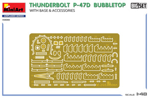 MiniArt 48018 THUNDERBOLT P-47D BUBBLETOP WITH BASE &amp;amp; ACCESSORIES. BIG SET 1/48 – zdjęcie 6