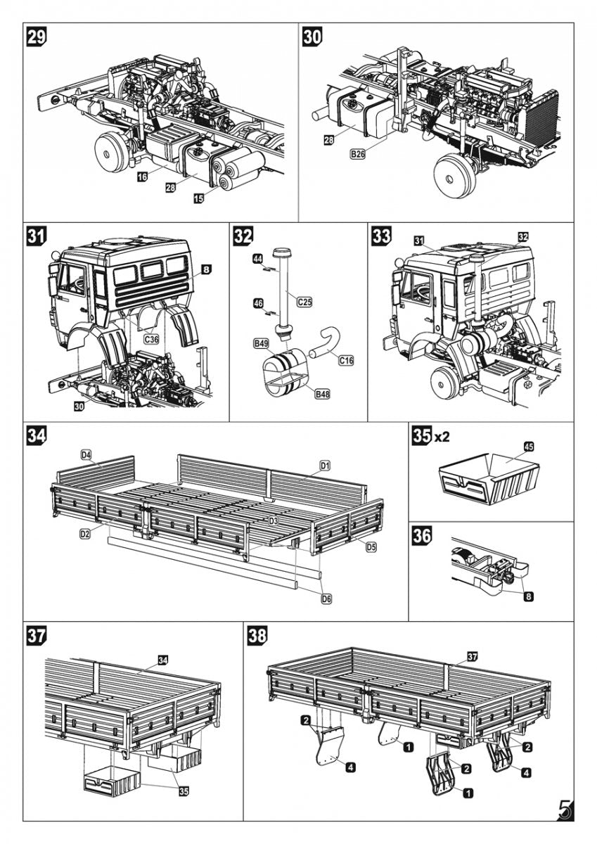 Armory Models 72448-R Russian Modern 6×6 Military Cargo Truck mod.43114 1/72 – image 11