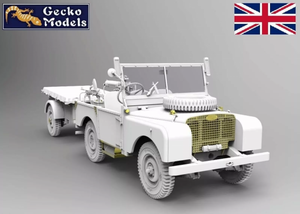 Gecko Models 35GM0076 Korean War British FV18001 Mk. 1 80in 4x4 Utility Vehicle (Early Production) w/10-cwt Bantam Trailer 1/35 – zdjęcie 3