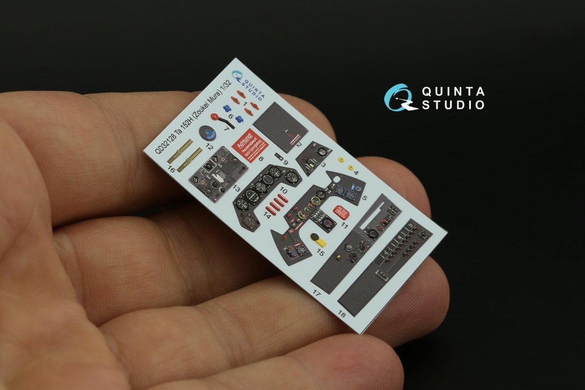 Quinta Studio QD32128 Ta 152H 3D-Printed &amp;amp; coloured Interior on decal paper (Zoukei-Mura) 1/32 – zdjęcie 3