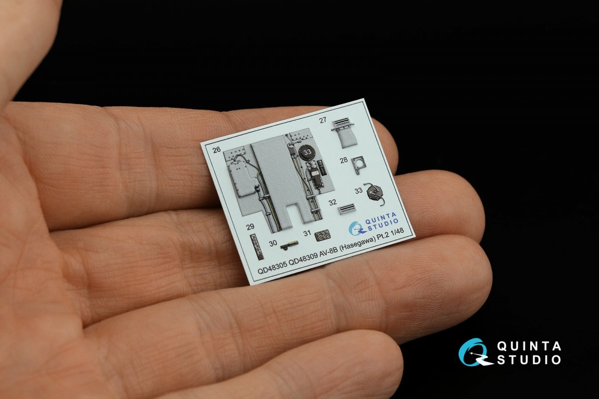 Quinta Studio QD48309 AV-8B Late 3D-Printed &amp;amp; colored Interior on decal paper (Hasegawa) 1/48 – image 8
