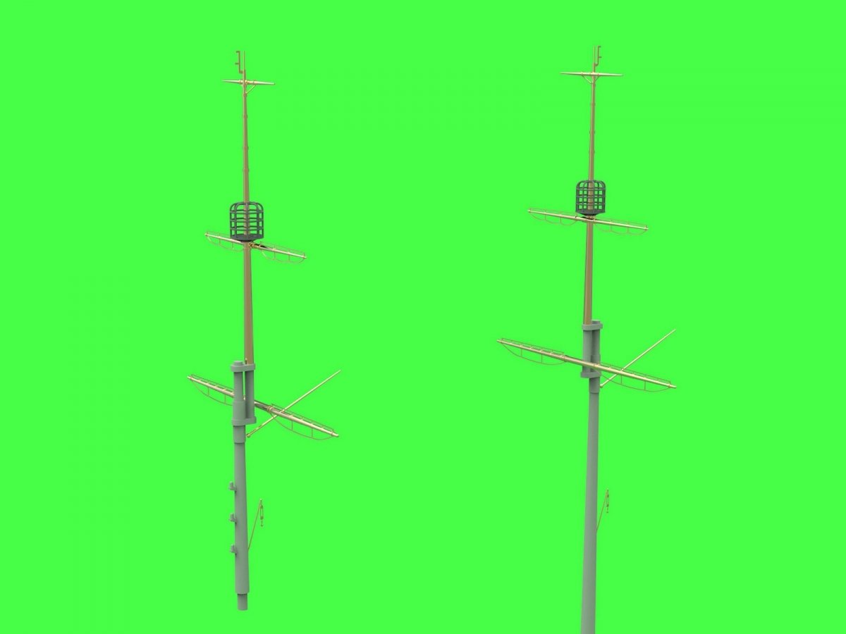 Master SM-350-117 SMS Viribus Unitis - masts, yards and other turned and resin parts set (for Trumpeter kit) 1/350 – Bild 5