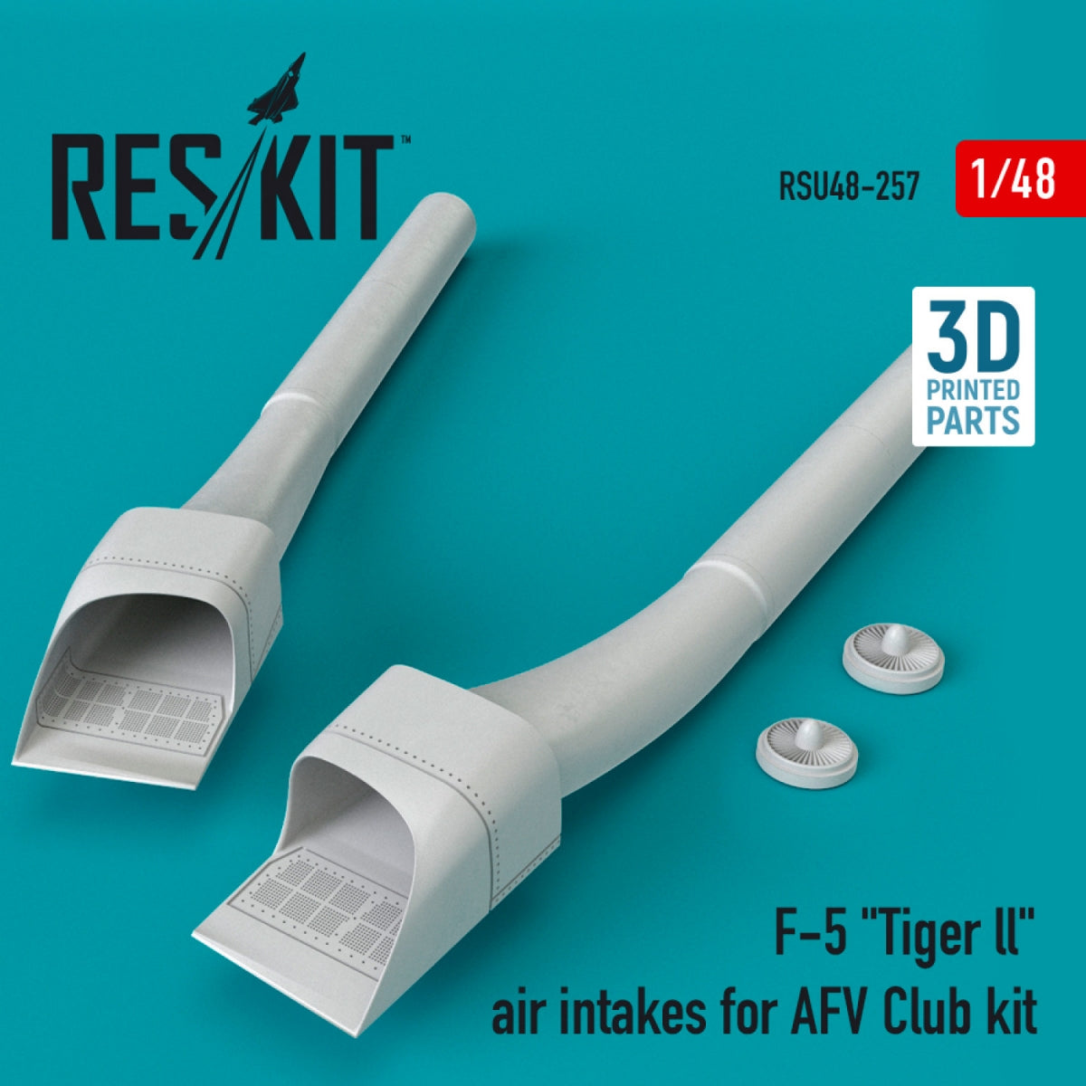 RESKIT RSU48-0257 F-5 "TIGER LL" AIR INTAKES FOR AFV CLUB KIT (3D PRINTED) 1/48