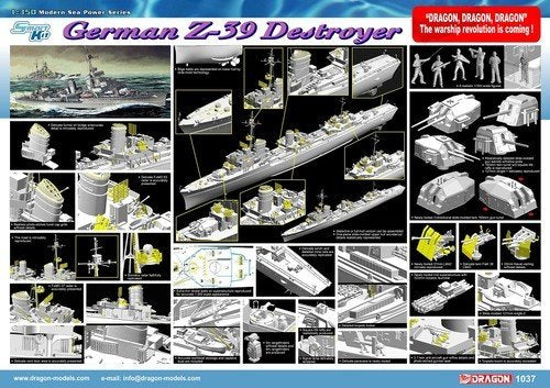 Dragon 1037 German IIWW destroyer Z-39 1/350 – Bild 2
