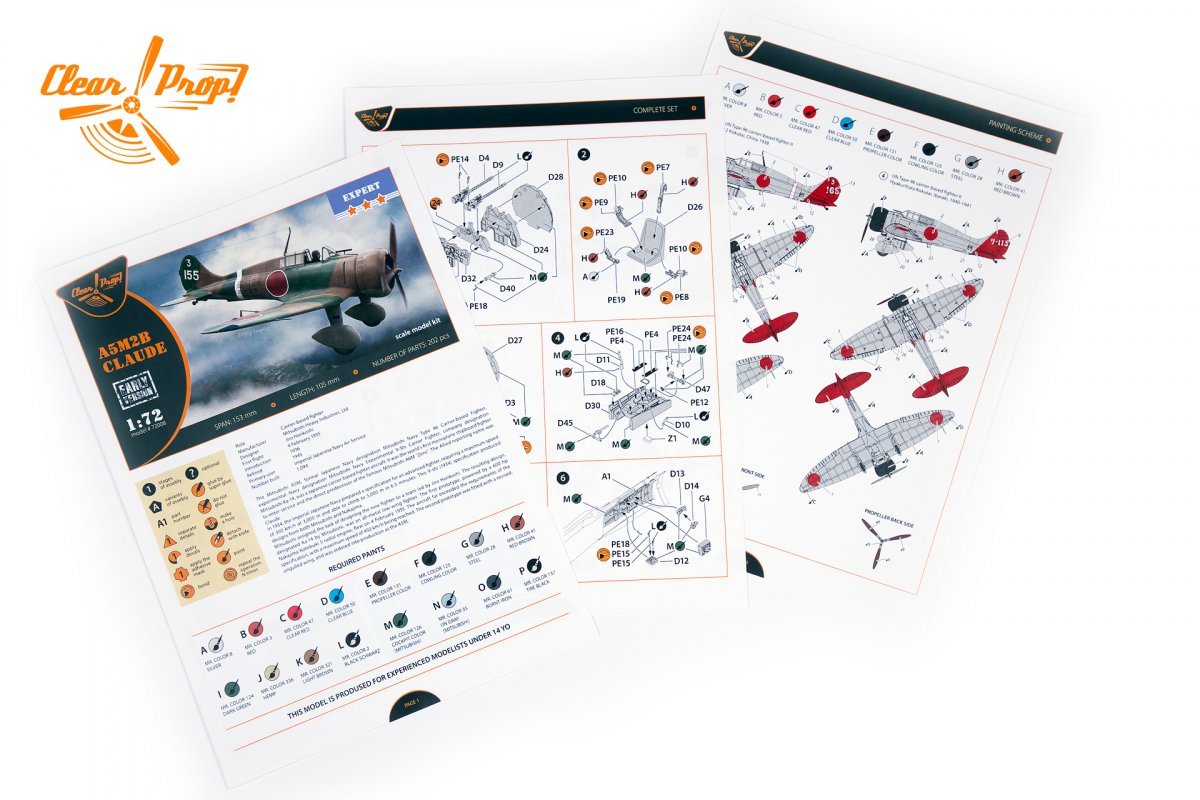 Clear Prop! CP72008 A5M2b Claude early version EXPERT KIT 1/72 – Bild 22