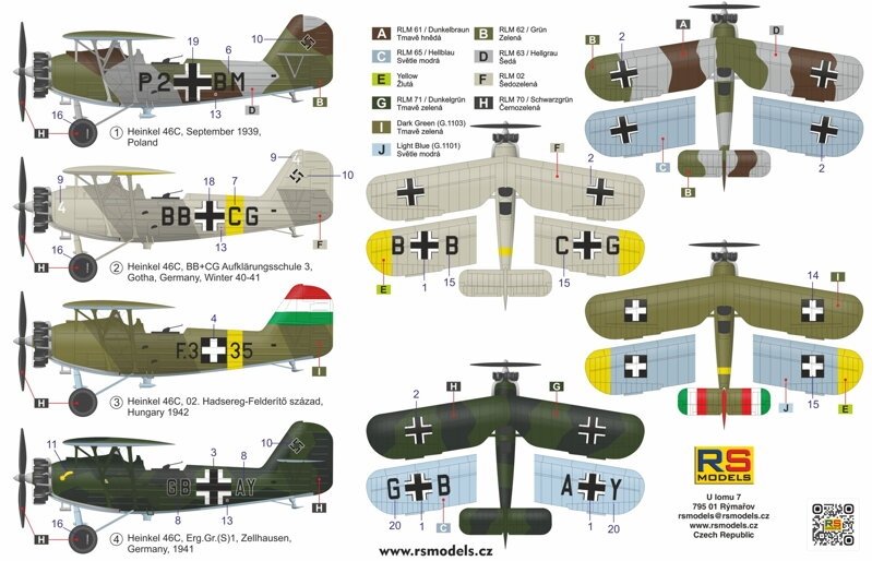RS Models 92287 Heinkel He-46C - German WWII Reconnaissance Aircraft 1/72 – zdjęcie 2