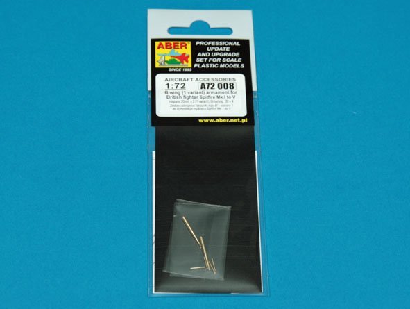 Aber A72 008 B wing (1 variant) armament for British fighter Spitfire Mk.I to V; Hispano 20mm x 2 (1 variant), Browning .30 tips x 4 1/72 – zdjęcie 5