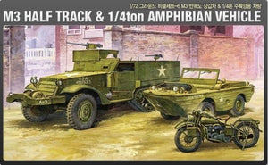 Academy 13408 M3 HALF TRACK &amp;amp; 1/4ton AMPHIBIAN VEHICLE 1/72