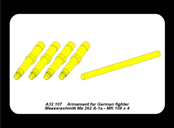 Aber A32107 Armament for german fighter Me 262 A-1a 1/32 – zdjęcie 6