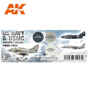 AK Interactive AK11745 US NAVY &amp;amp; USMC AIRCRAFT COLORS 1945-1980 3x17 ml – zdjęcie 2
