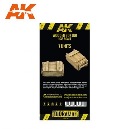 AK Interactive AK8224 LASER CUT WOODEN BOX 001 (7 UNITS) – zdjęcie 3