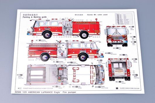 Trumpeter 02506 American LAFRANCE Eagle Fire Pumper 1/25 – image 3
