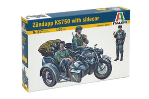 Italeri 0317 ZUNDAPP KS750 WITH SIDECAR 1/35 – zdjęcie 2