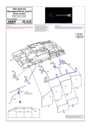 Aber 35A022 Side skirts for Sturmgeschutz III (early) (1/35) – image 4