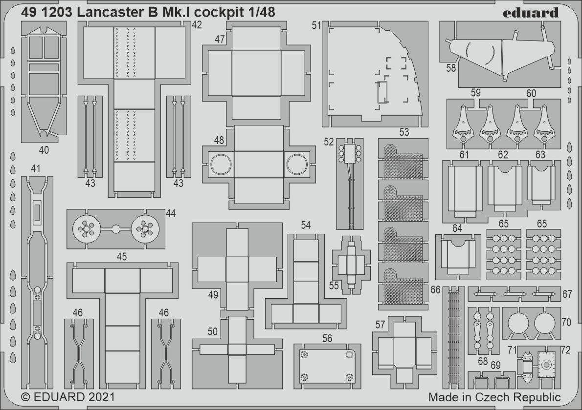 Eduard 491203 Lancaster B Mk.I cockpit HK Models 1/48 – zdjęcie 2