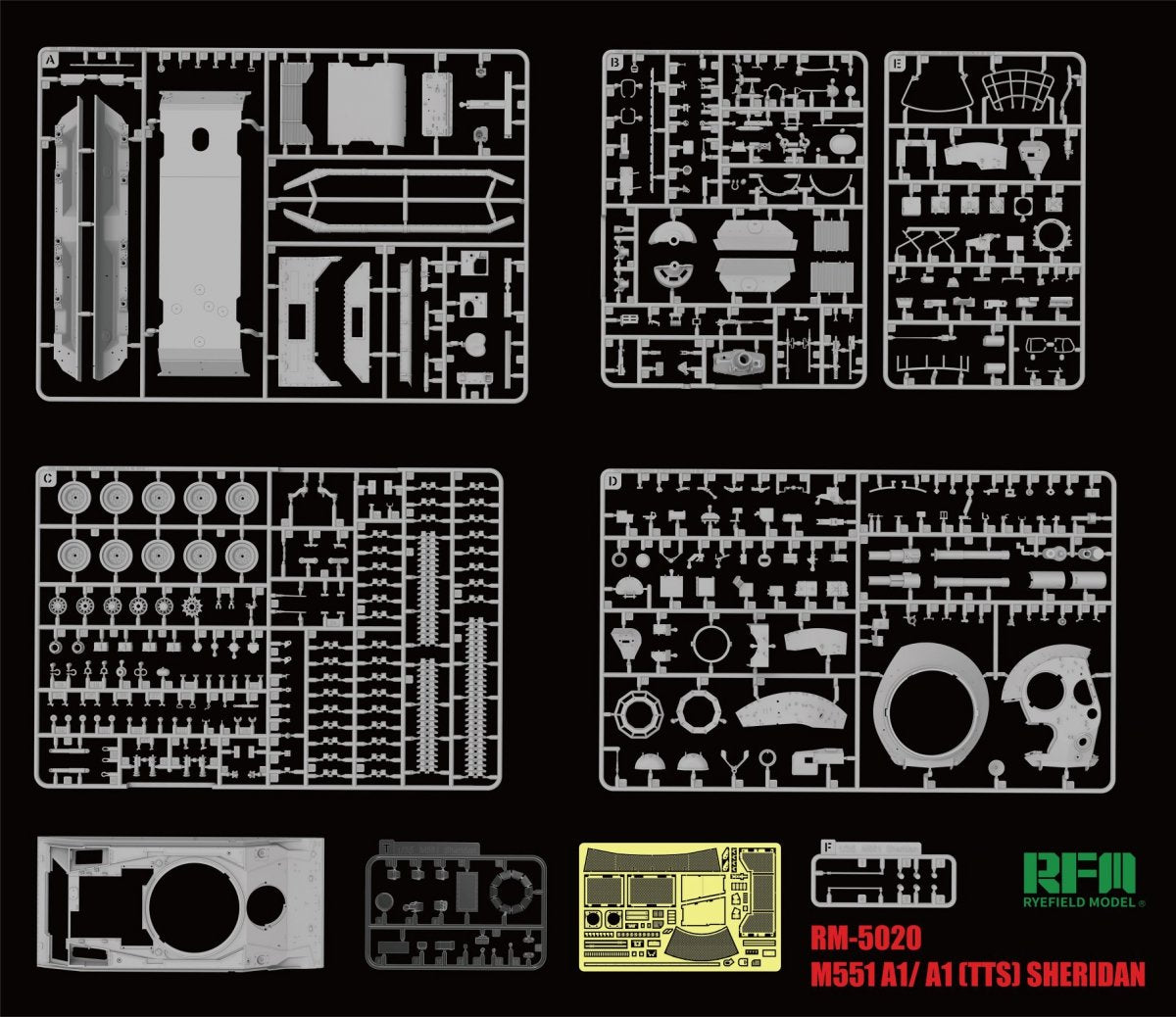 Rye Field Model 5020 M551A1/ A1TTS SHERIDAN 1/35 – zdjęcie 4