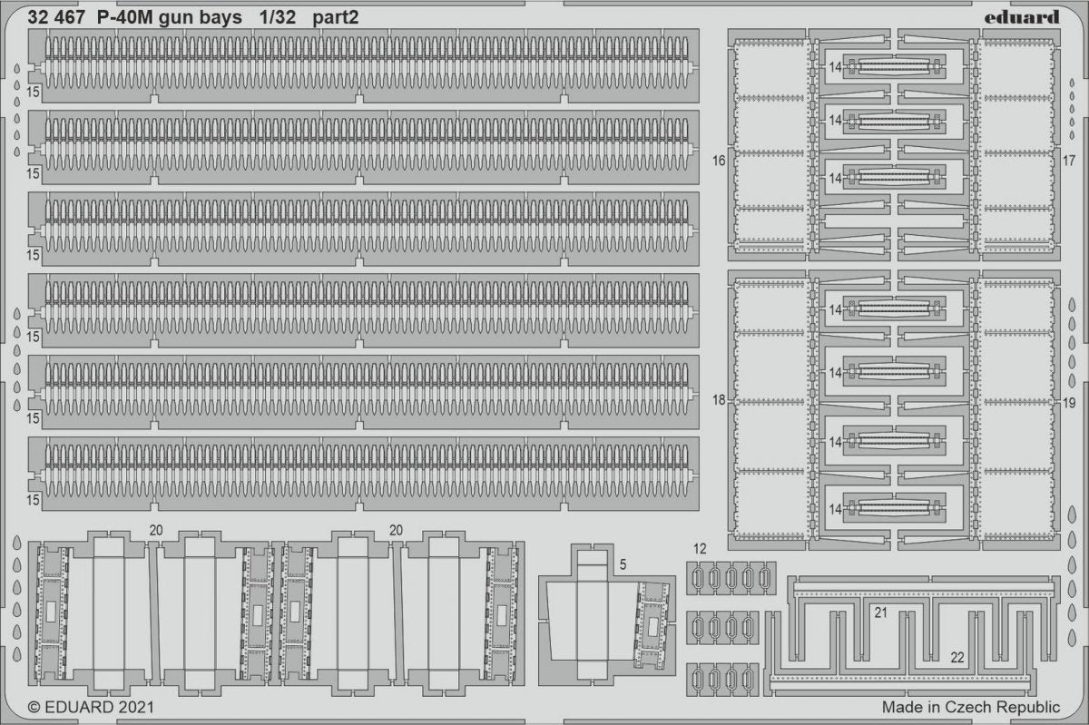 Eduard 32467 P-40M gun bays TRUMPETER 1/32 – zdjęcie 2