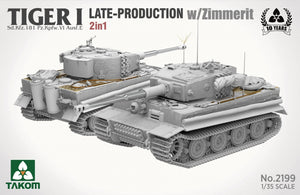 Takom 2199 Tiger I Late Production w/zimmerit Sd.Kfz. 181 Pz.Kpfw. VI Ausf. E (Late/Late Command) 1/35 – image 2